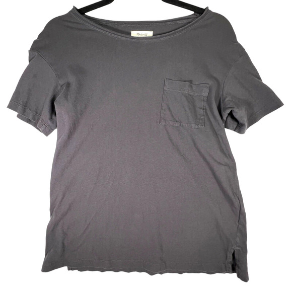 Madewell Womens TShirt Size XXS Gray 100% Cotton Short Sleeve Crew Neck Soft - Picture 1 of 9
